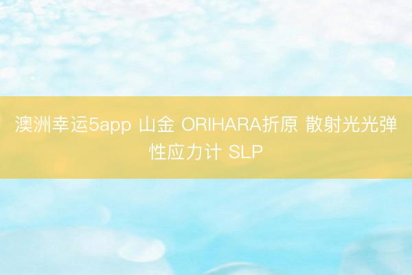 澳洲幸运5app 山金 ORIHARA折原 散射光光弹性应力计 SLP
