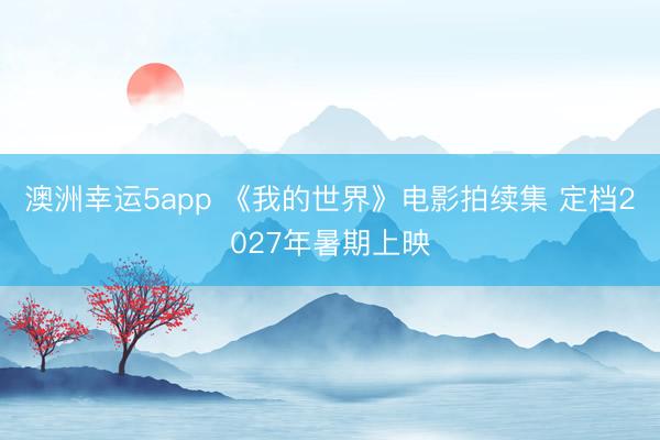 澳洲幸运5app 《我的世界》电影拍续集 定档2027年暑期上映