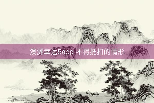 澳洲幸运5app 不得抵扣的情形