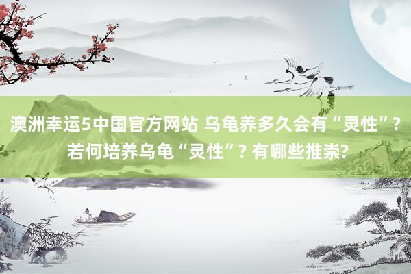 澳洲幸运5中国官方网站 乌龟养多久会有“灵性”? 若何培养乌龟“灵性”? 有哪些推崇?