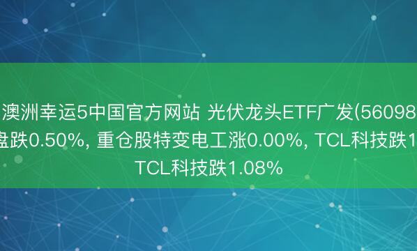 澳洲幸运5中国官方网站 光伏龙头ETF广发(560980)开盘跌0.50%, 重仓股特变电工涨0.00%, TCL科技跌1.08%